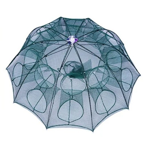 Portable Fishing Net with 20 Openings Foldable Fish Trap Durable Mesh Lightweight and Compact Design for Easy Fishing Easy to Use in Freshwater and Saltwater