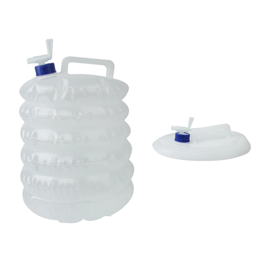 Portable Water Container 10l 24 x 17 x 23 cm Plastic Canister with Lid and Handle for Water Camping Garden Travel Practical Container