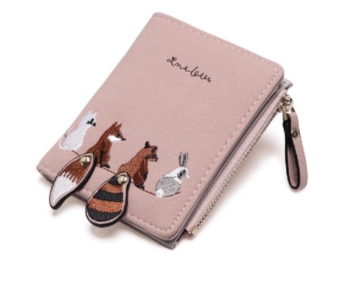 Portafoglio pratico da donna con animali J2343