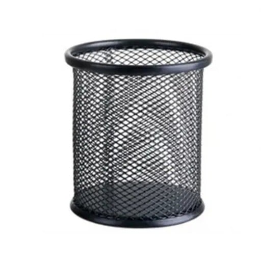 Portapenne in metallo a rete 9,5x9 cm Organizzatore quadrato per articoli da scrittura Bicchiere resistente per penna Scatola