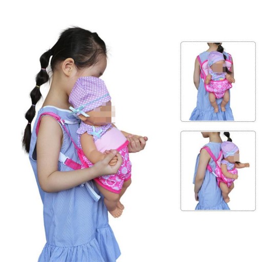 Porte-bébé rose pour poupées