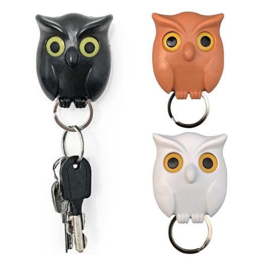 Porte-clés magnétique mural hibou