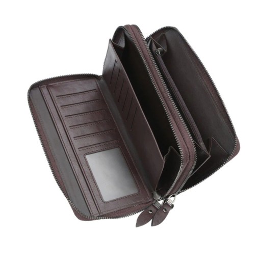 Portefeuille en cuir double pour homme M498