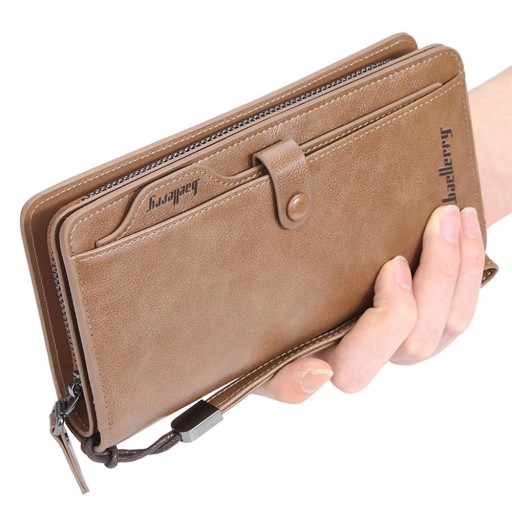 Portefeuille en cuir long pour homme