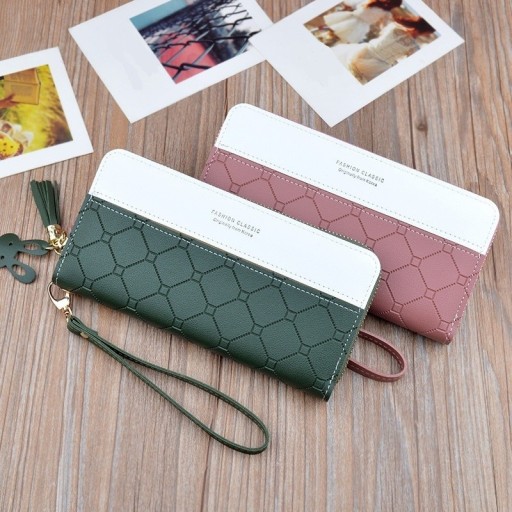 Portefeuille en cuir pour femme avec attache M214