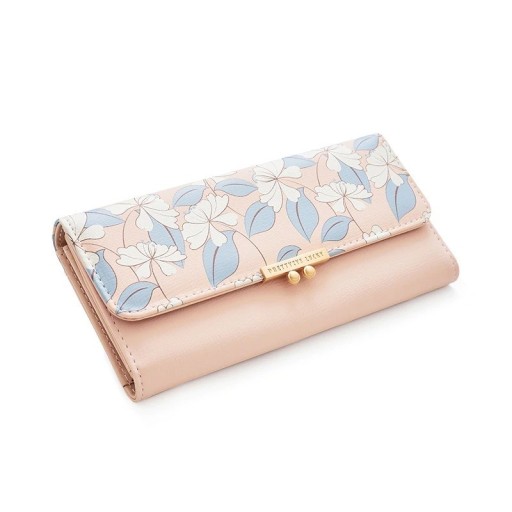 Portefeuille en cuir pour femmes avec des fleurs M261
