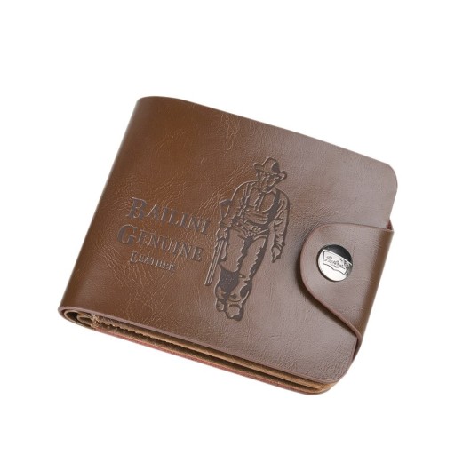 Portefeuille en cuir pour homme avec cowboy
