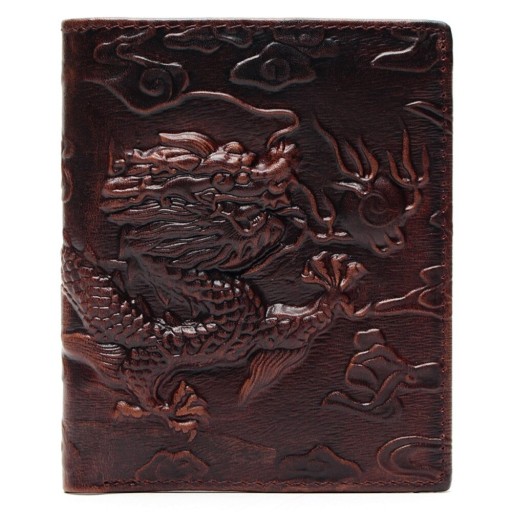 Portefeuille en cuir pour homme avec dragon M500