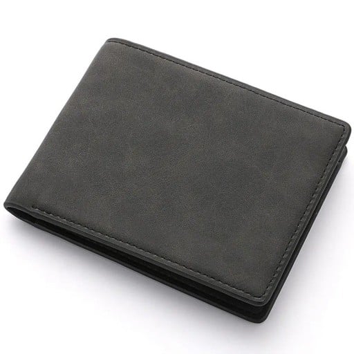Portefeuille masculin neutre en PU 11 x 9 cm Petit portefeuille avec une poche zippée Portefeuille élégant pour cartes et espèces Pour un usage