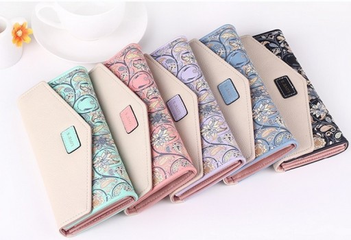 Portefeuille pour femmes en simili cuir J790