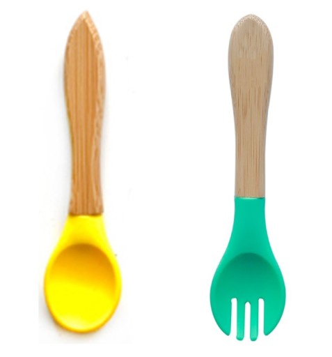 Posate in bambù per bambini 2 pz