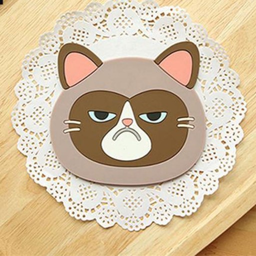 Posavasos con forma de gato