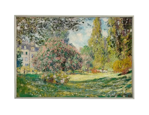 Plakát pe perete Parc Monceau 30 x 45 cm stil Claude Monet Pânză fără ramă Peisaj impresionist