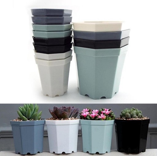 Pot de fleurs en plastique 4 pcs