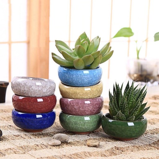 Pot en céramique pour succulentes 8 pcs