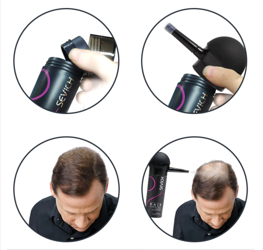 Poudre pour couvrir les cheveux gris et ajouter du volume