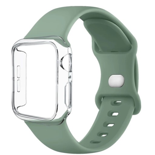 Pouzdro na hodinky + silikónový remienok pre Apple Watch Series 10 42 mm Super ochranný set odolné pouzdro a flexibilný pásek kompatibilné modely