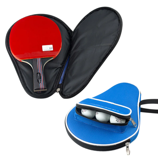 Pouzdro na pálku na stolní tenis z Oxford látky 30 x 20 cm s 3 míčky Ochranné cestovní pouzdro na pingpongovou pálku Sportovní vybavení