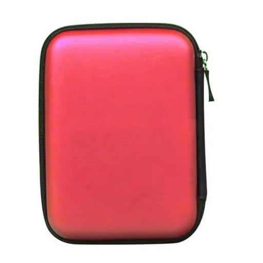Pouzdro na pevný disk UTHAI T27 Na 2,5palcový disk 14 x 10 x 4 cm Tvrdá skořepina Červená Se síťkou na kabel Na externí HDD k PC i notebooku