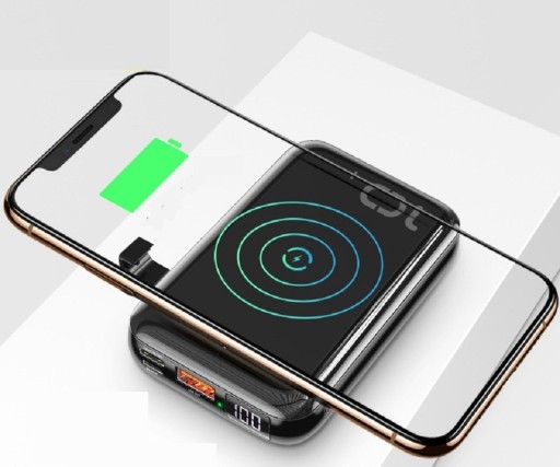 Power bank sem fios QC 3.0 10000 mAh