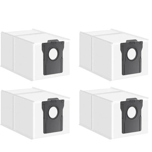 Prachové sáčky do robotického vysavače 4 ks 3,2 l 22×12×10,7 cm Netkaná textilie Dvouvrstvé filtry s aktivním uhlím Jednorázové příslušenství s vysokou kapacitou