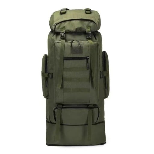 Praktický turistický batoh 100 l Rozměry po roztažení 40 x 30 x 90 cm Oxford 600D s polyesterem Popruhy MOLLE Na expedice a cestování