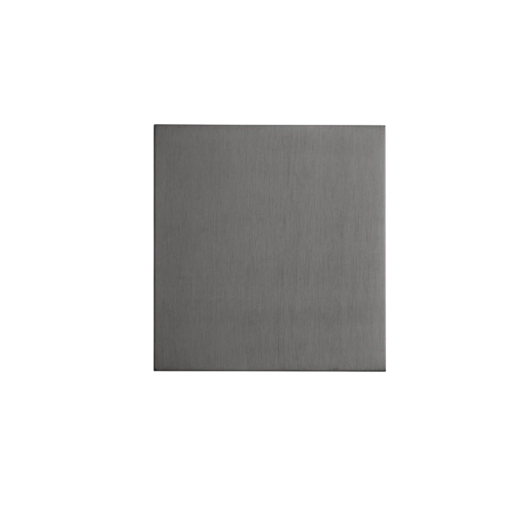 Prázdný kovový panel – nástěnná záslepka EU bez otvorů, 86 x 90 mm, kartáčovaná nerezová ocel, šedá, k zakrytí instalační krabice