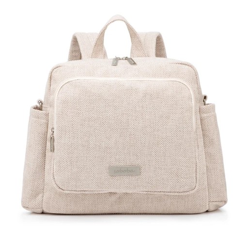 Přebalovací batoh 34 x 32 x 12 cm Hrubě tkaná přebalovací taška pro maminky Cestovní batoh z textilie Voděodolný víceúčelový vak