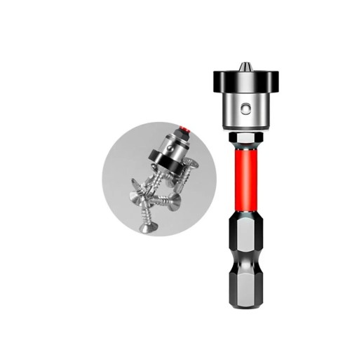 Precisie gipsplaatschroefbit 50 mm met anticorrosiebehandeling en stop voor het boren in gipsplaat, pleisterwerk en zachte materialen