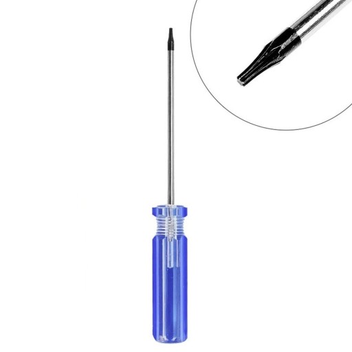 Precízny modrý skrutkovač Torx T6 s dĺžkou drieku 75 mm a rukoväťou 58 mm pre jemné opravy