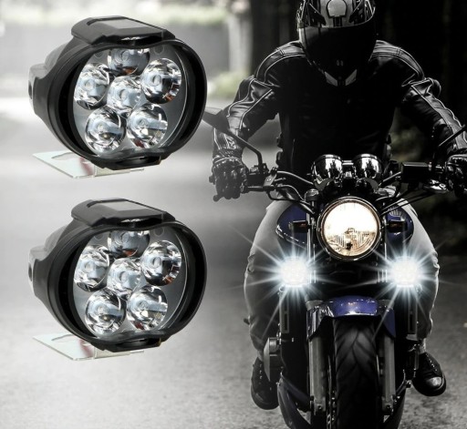 Predné LED svetlo na motocykel 2 ks