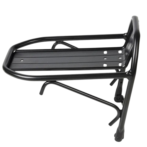 Predný nosič na bicykel z hliníkovej zliatiny s plošinou na batožinu rozmery 15 x 21 x 23 cm čierny držiak pre MTB a cestné bicykle
