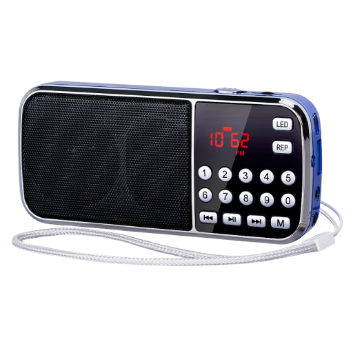 Přenosné rádio AM/FM Kapesní rádio s bluetooth a MP3 Digitální bezdrátové rádio Vestavěné LED světlo 12,6 x 2,5 cm
