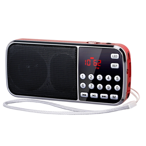 Prenosné rádio AM/FM Vreckové rádio s bluetooth a MP3 Digitálne bezdrôtové rádio Vstavané LED svetlo 12,6 x 2,5 cm