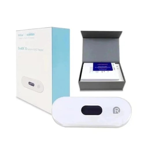 Přenosný EKG monitor s OLED displejem výsledek za 30 sekund Bluetooth připojení k telefonu baterie na 500 použití bílý na měření doma