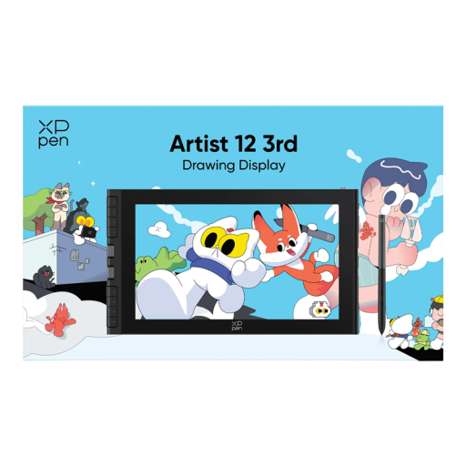 Přenosný grafický tablet XP-PEN Artist 12 3rd Kreslicí displej 8 klávesových zkratek Pero bez baterie Odezva 30 ms Černý pro kreslení