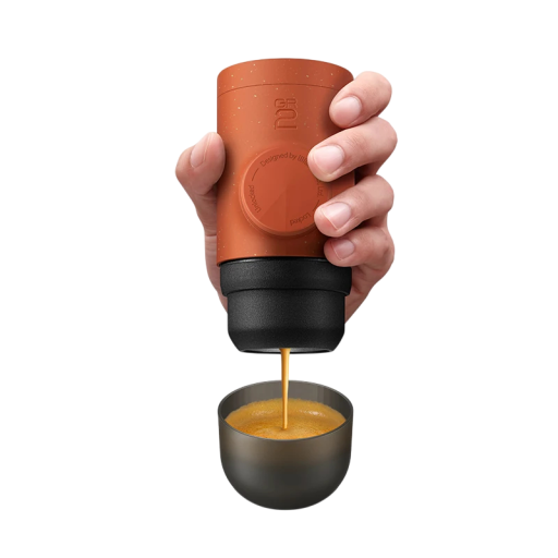 Přenosný kávovar WACACO Minipresso GR2 Ruční espresso bez elektřiny Nádržka 80 ml a tlak 18 barů Dvoustěnná konstrukce Na cesty a kempink