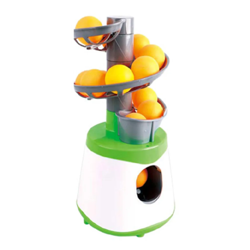Přenosný nadhazovač míčků na stolní tenis 52 x 30 x 16 cm Tréninkový podavač se spirálovým zásobníkem 12 míčků USB a bateriové napájení