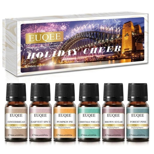 Presentset eteriska oljor för diffusor Aromatiska oljor i ett set Naturliga eteriska oljor 6 st 10 ml