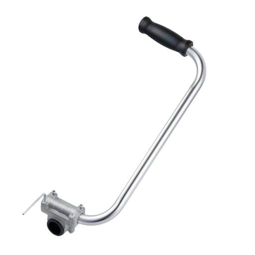 Přídavná rukojeť na sekačku ergonomické držení 40,5 x 12 cm hliníková slitina stříbrná pro křovinořez a vyžínač na trubky 26 a 28 mm