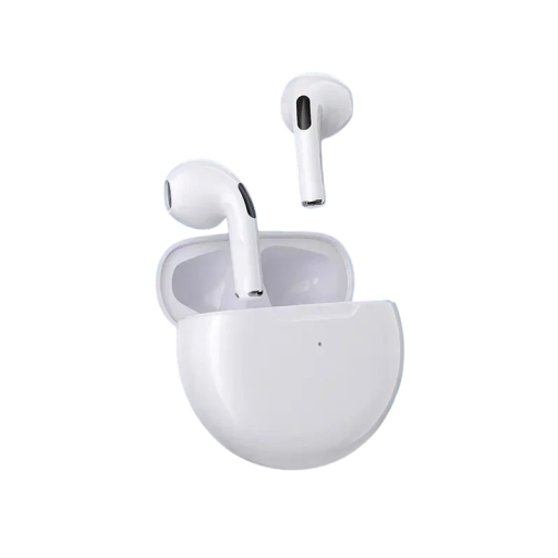 Pro6 Wireless Headphones with Noise Cancellation Waterproof Headphones with Control Button Type-C Compatible with iPhone and Android Range 10 m