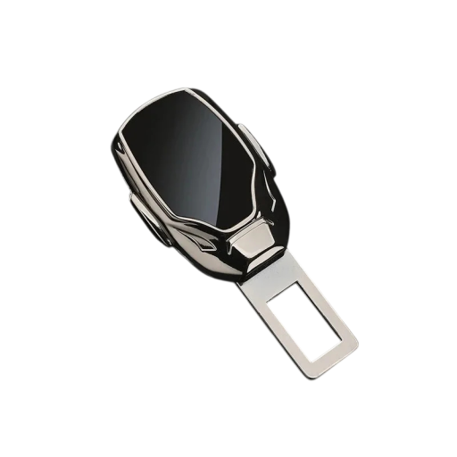Prodlužovací spona bezpečnostního pásu do auta ergonomická přezka černo-stříbrné provedení univerzální doplněk interiéru