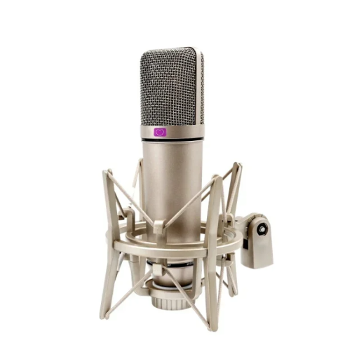Profesionální kondenzátorový mikrofon na podcasting 34mm transduktor XLR kabel Stativ s ochranou proti otřesům Kovové provedení