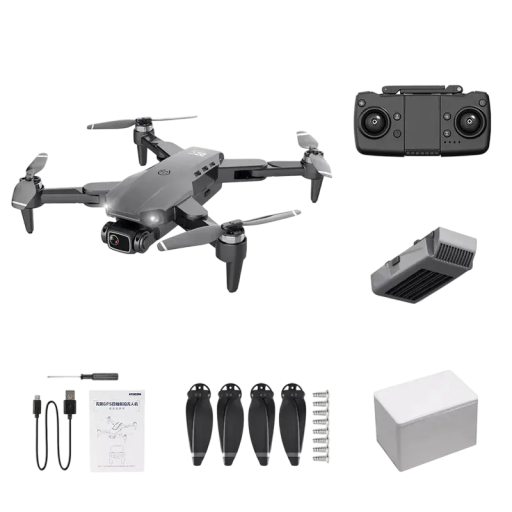 Profesionální skládací dron 32x32x5 cm Duální 4K HD kamera Širokoúhlý záběr GPS 1,2 km dosah WiFi FPV Dálkový ovladač LED Bezkomutátorový