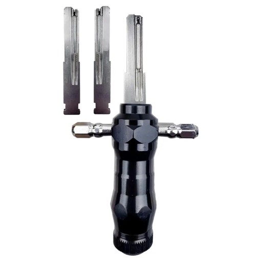 Profesionální zámečnický nástroj 11,3 cm z nerezové oceli s výměnnými hroty sada 4 ks pro práci s cylindrickými zámky