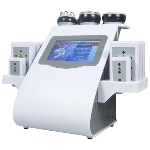Professional Body Shaping Device with 40K Cavitation, Radiofrequency, Vacuum and Lipolaser for Fat Reduction and Skin Tightening
