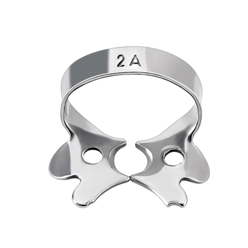 Professional Dental Clamp for Rubber Dam 2A Azdent Made of Stainless Steel for Endodontic, Restorative and Other Dental Procedures