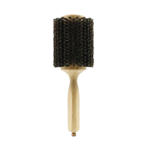 Professional Round Hairdressing Brush with Boar Bristles Wooden Handle 22.5×8×11.1 cm Styling Brush for Smooth Wavy and Curly Hairstyles