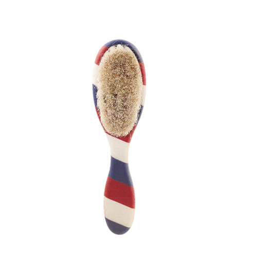 Professionel hestehårskam Børste med ergonomisk håndtag til hår og skæg Varmebestandig kam med naturlige børster 15,5 x 4 cm
