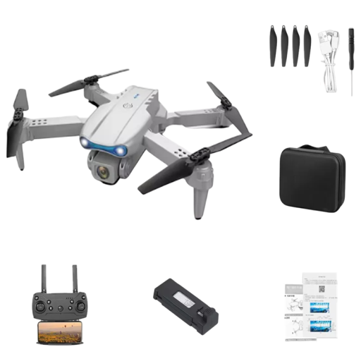Professionele opvouwbare 4K drone met frontcamera WiFi FPV 50x zoom LED-lamp Afstandsbediening App Opbergtas 28 x 22 x 5,3 cm